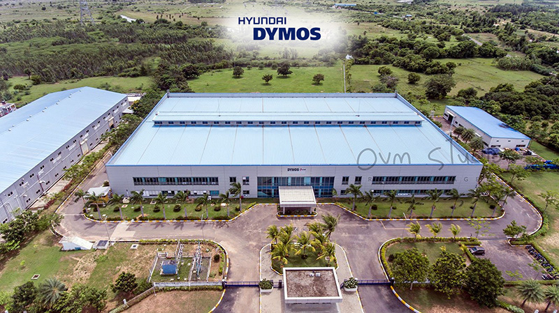 Aerial view of Dymos factory in Sriperumbudur, Chennai captured by drone.