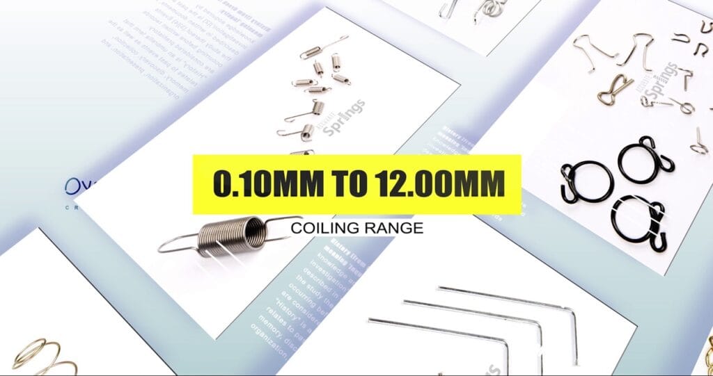 Industrial coiling range of springs from 0.10mm to 12.00mm